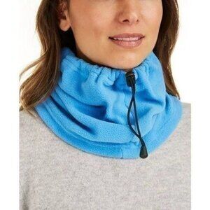 DKNY Drawstring Polar Fleece Neckwarmer, 1SFM, Blue